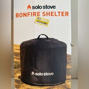 Solo Stove Bonfire Shelter Round Fire Pit Cover Weather Resistant Black
